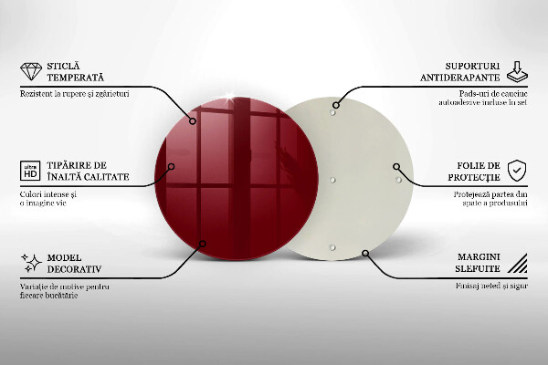 De vidrio templado Color burdeos