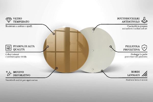 De vidrio templado Color beige