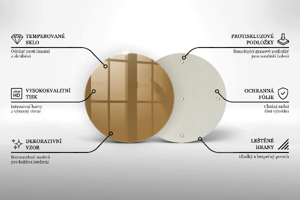 De vidrio templado Color beige