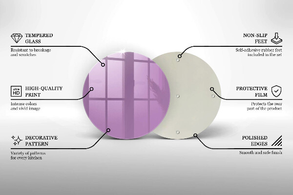 De vidrio templado Color violeta