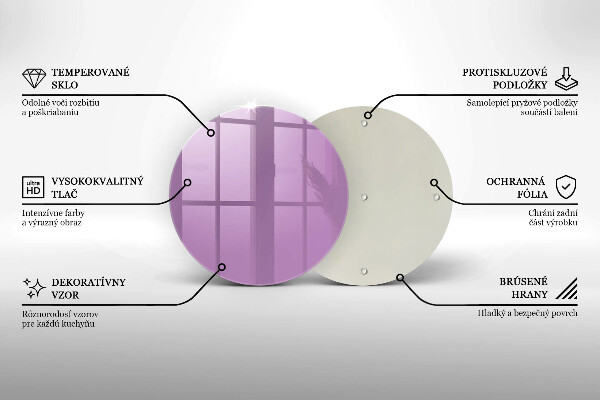 De vidrio templado Color violeta