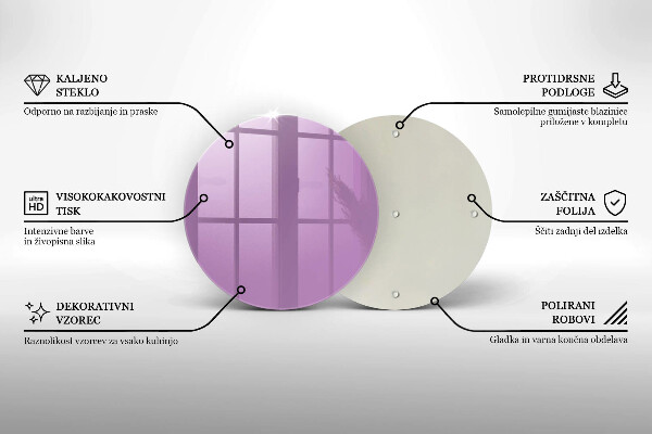 De vidrio templado Color violeta