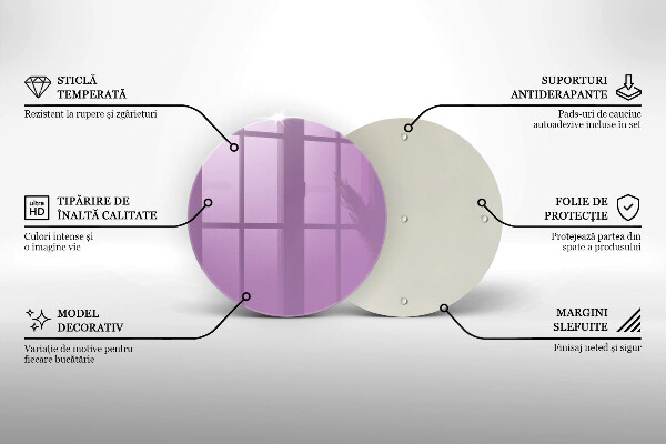 De vidrio templado Color violeta