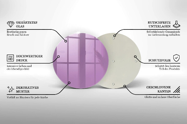 De vidrio templado Color violeta