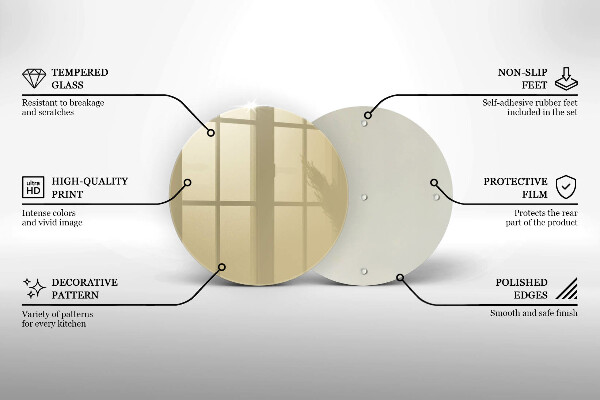 De vidrio templado Color beige