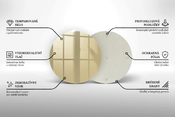 De vidrio templado Color beige