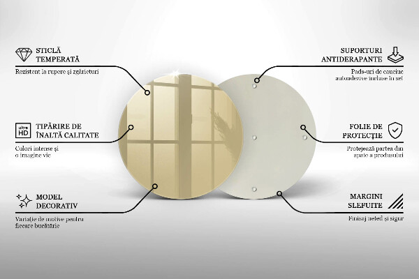 De vidrio templado Color beige