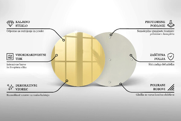 De vidrio templado Amarillo