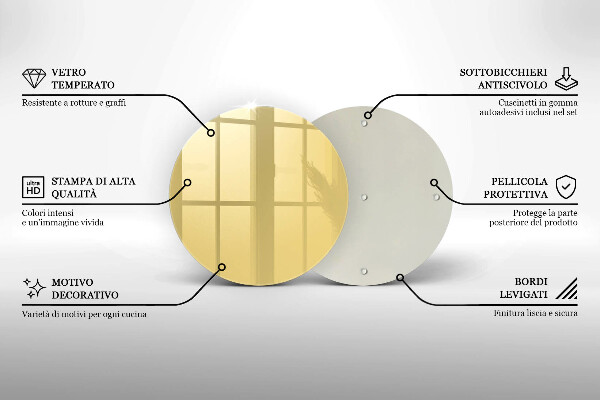 De vidrio templado Amarillo