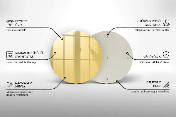 De vidrio templado Amarillo