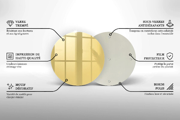 De vidrio templado Amarillo