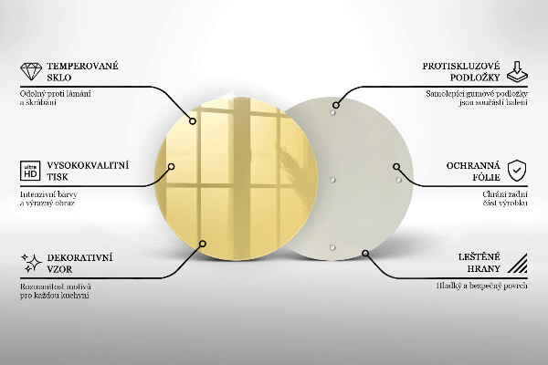 De vidrio templado Amarillo