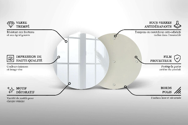 De vidrio templado El color blanco