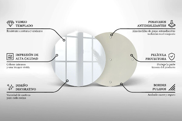 De vidrio templado El color blanco