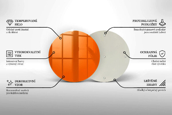 De vidrio templado Color naranja