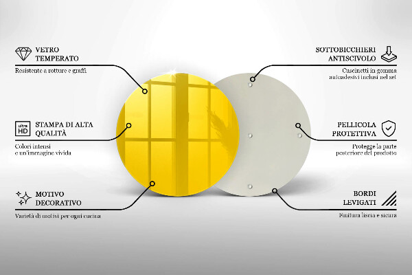 De vidrio templado Amarillo