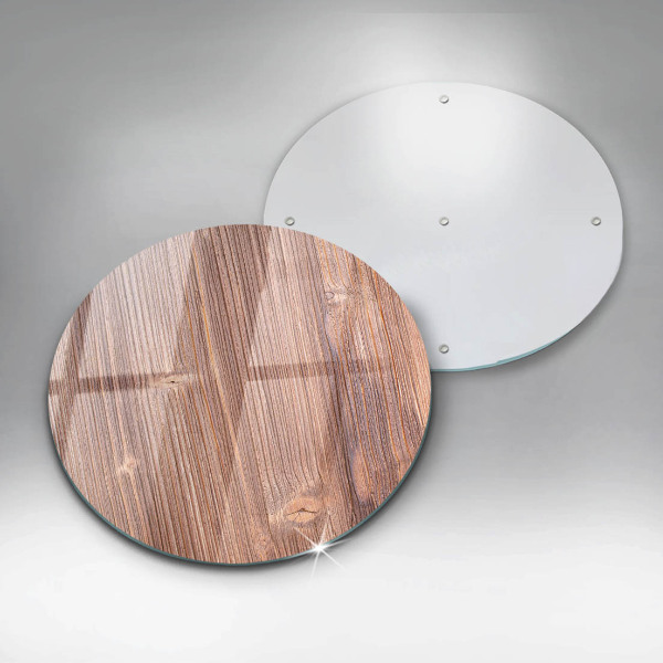 De vidrio templado Madera natural