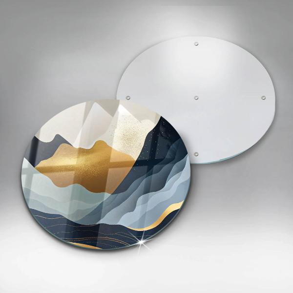 De vidrio templado Montañas abstractas