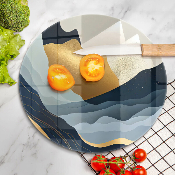 De vidrio templado Montañas abstractas