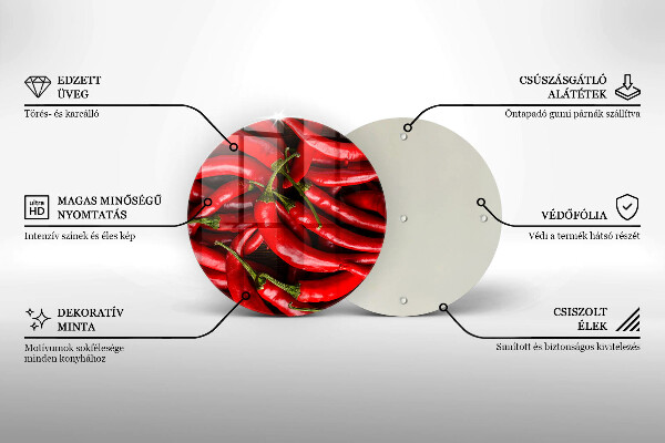 De vidrio templado Pimientos picantes
