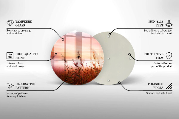 De vidrio templado Paisaje de campos de hierba