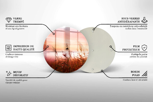 De vidrio templado Paisaje de campos de hierba