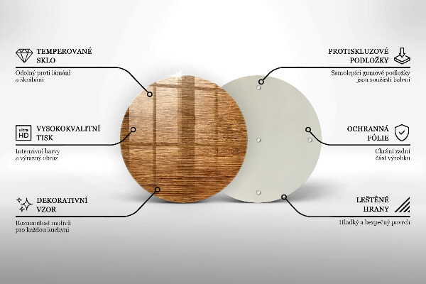 De vidrio templado Textura de tablero de madera
