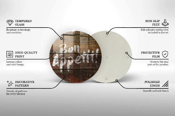 De vidrio templado Tableros de inscripción bon appetit