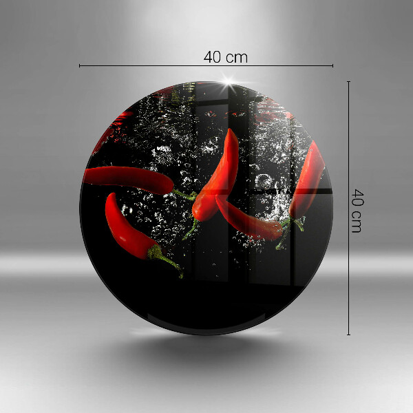 De vidrio templado Chiles en agua