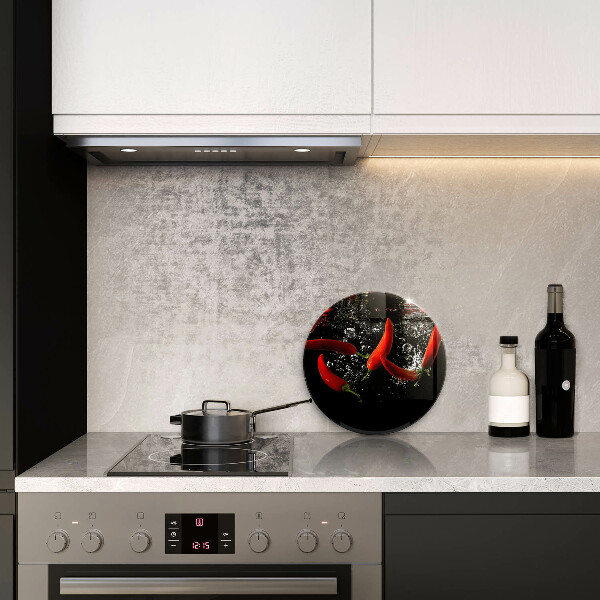 De vidrio templado Chiles en agua