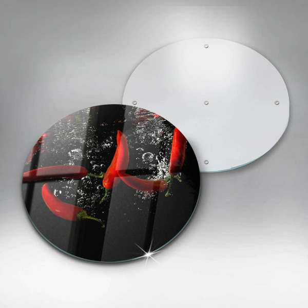 De vidrio templado Chiles en agua