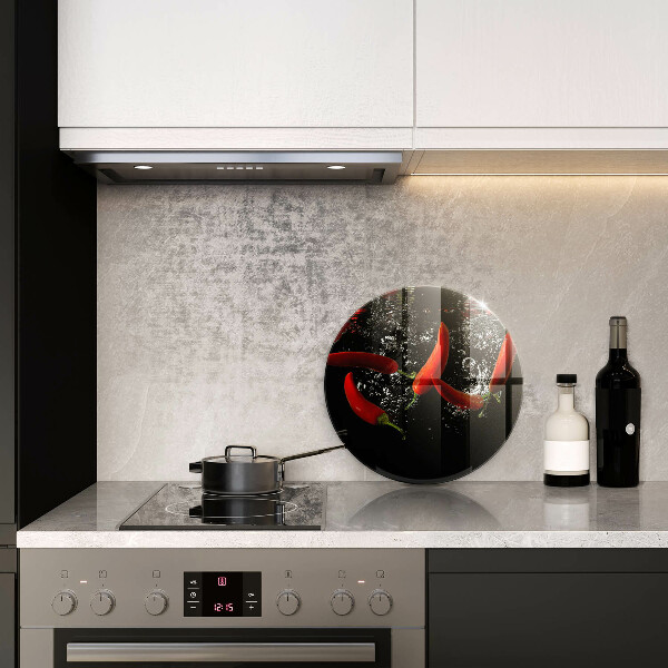 De vidrio templado Chiles en agua