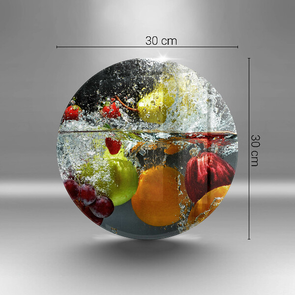 De vidrio templado Fruta jugosa en agua