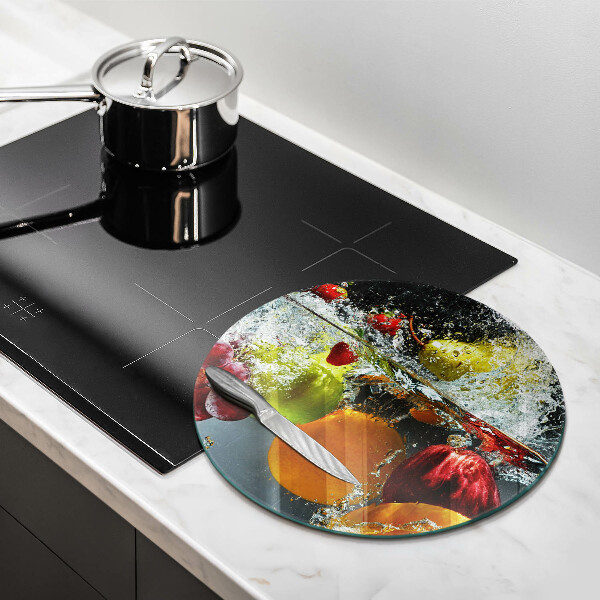 De vidrio templado Fruta jugosa en agua