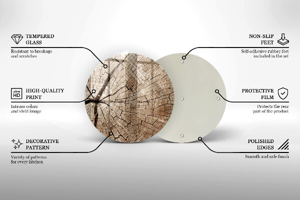 De vidrio templado Sección transversal de un árbol