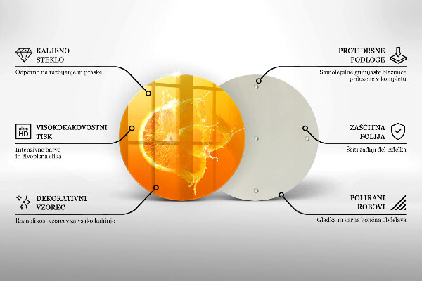 De vidrio templado Fruta jugosa de naranja