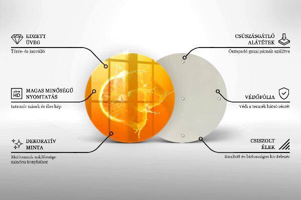 De vidrio templado Fruta jugosa de naranja