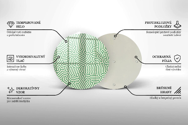 De vidrio templado Líneas abstractas