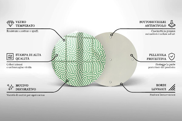 De vidrio templado Líneas abstractas