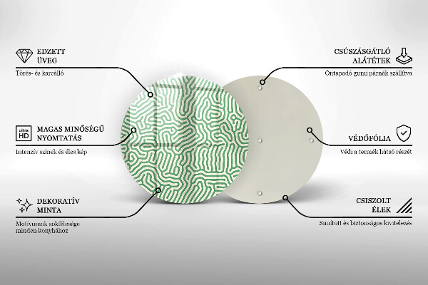De vidrio templado Líneas abstractas
