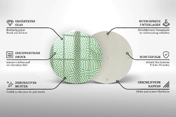 De vidrio templado Líneas abstractas