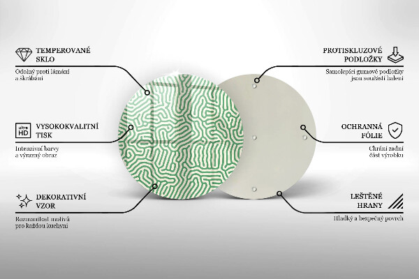 De vidrio templado Líneas abstractas