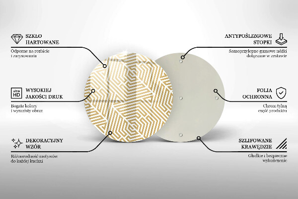 De vidrio templado Líneas geométricas