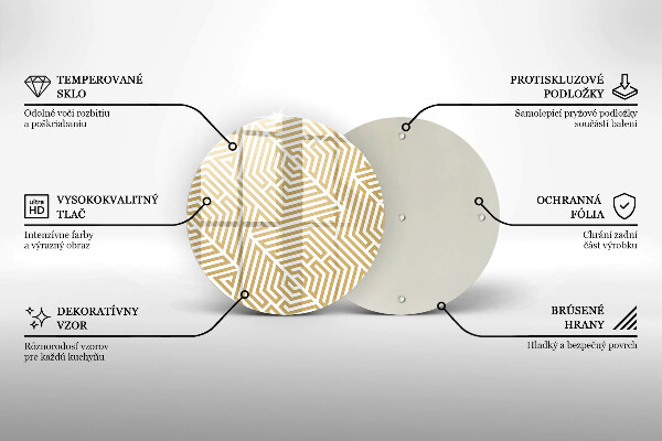 De vidrio templado Líneas geométricas