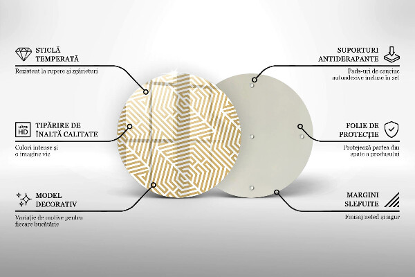De vidrio templado Líneas geométricas