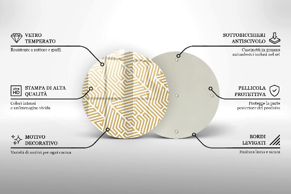 De vidrio templado Líneas geométricas