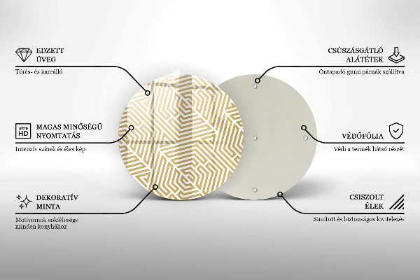 De vidrio templado Líneas geométricas