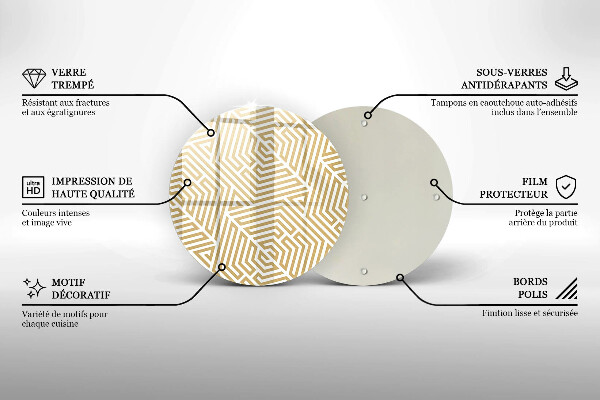 De vidrio templado Líneas geométricas