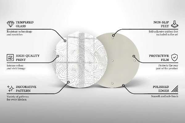 De vidrio templado Formas abstractas