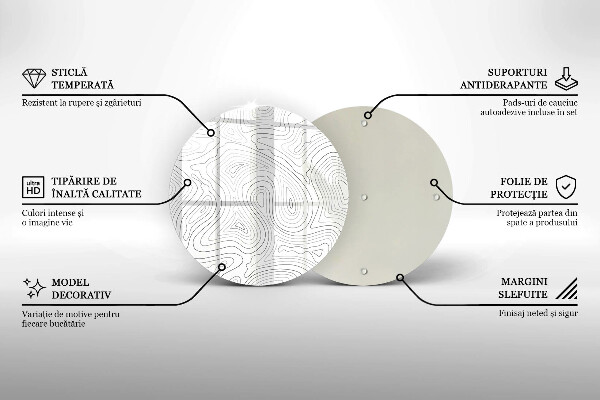 De vidrio templado Formas abstractas